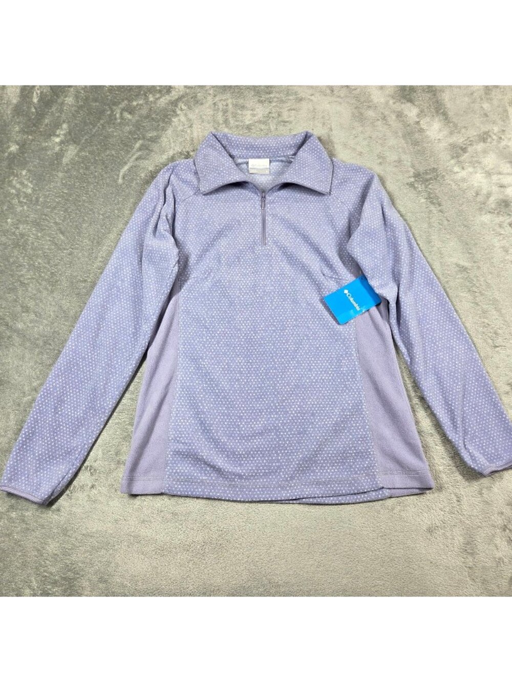 Columbia Top Womens Medium Purple Arctic Air 1/2 Zip Fleece Pullover NEW